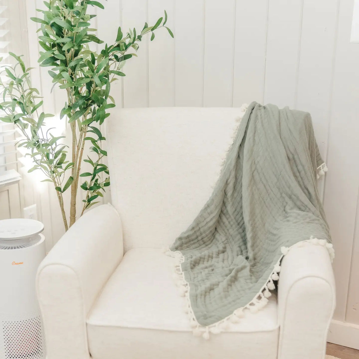 6 Layer Muslin Blanket - Fern