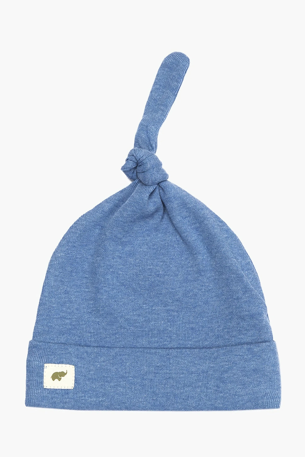 Baby Top Knot Cap - Blue Heather