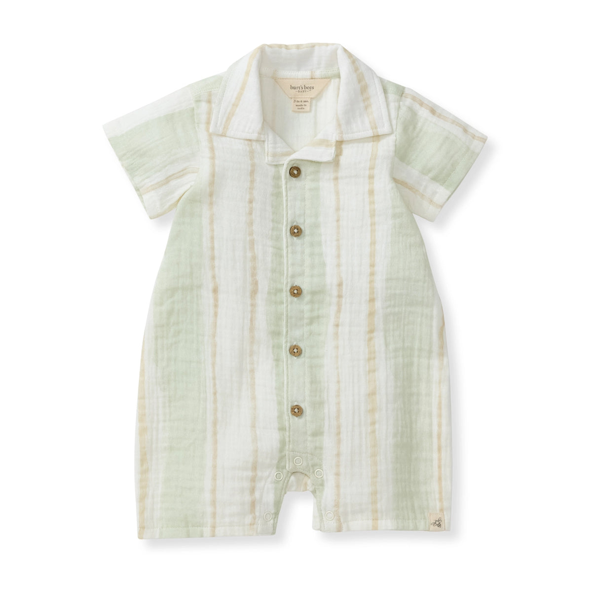Pacific Stripe Romper - Green/Beige