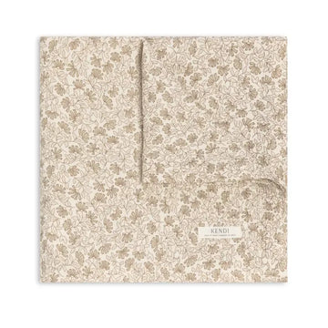 Swaddle Blanket - Aspen Collection -Laverne Floral / Taupe