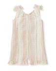 Pacific Stripe Romper - Green/Pink