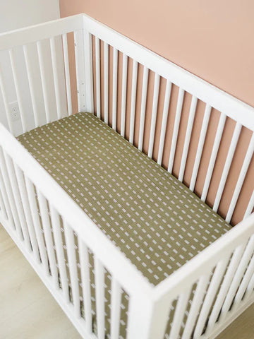 Mebie Baby Crib Sheet - Olive Stokes