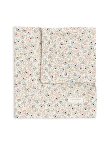 Swaddle Blanket - Aspen Collection -  Pamela Floral / Mist + Navy