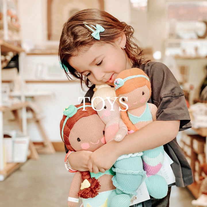 Toys collection ( picture of baby chloe with cuddle and kind dolls from the collection)