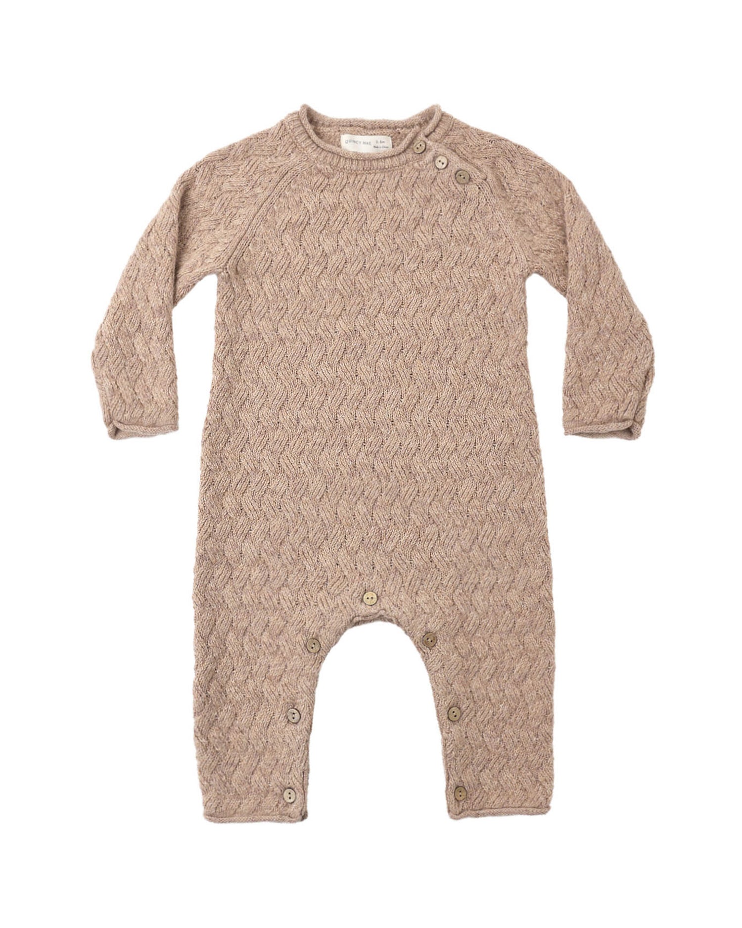 Cozy Heather Knit Jumpsuit - Heathered Almond
