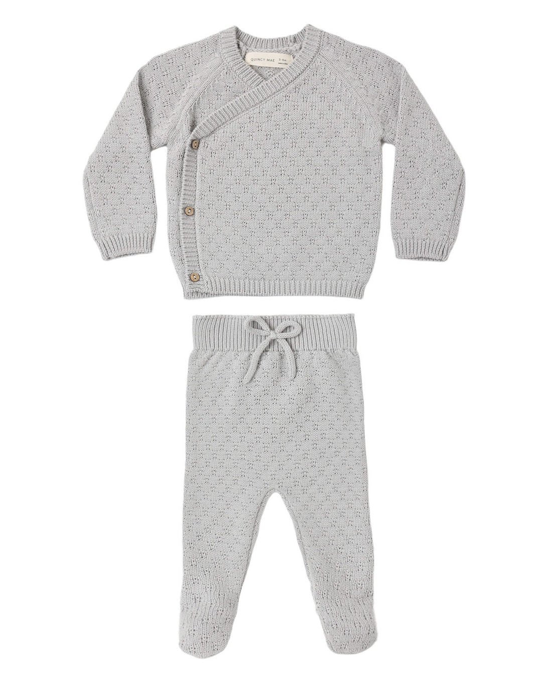Knit Wrap Top + Pant Set