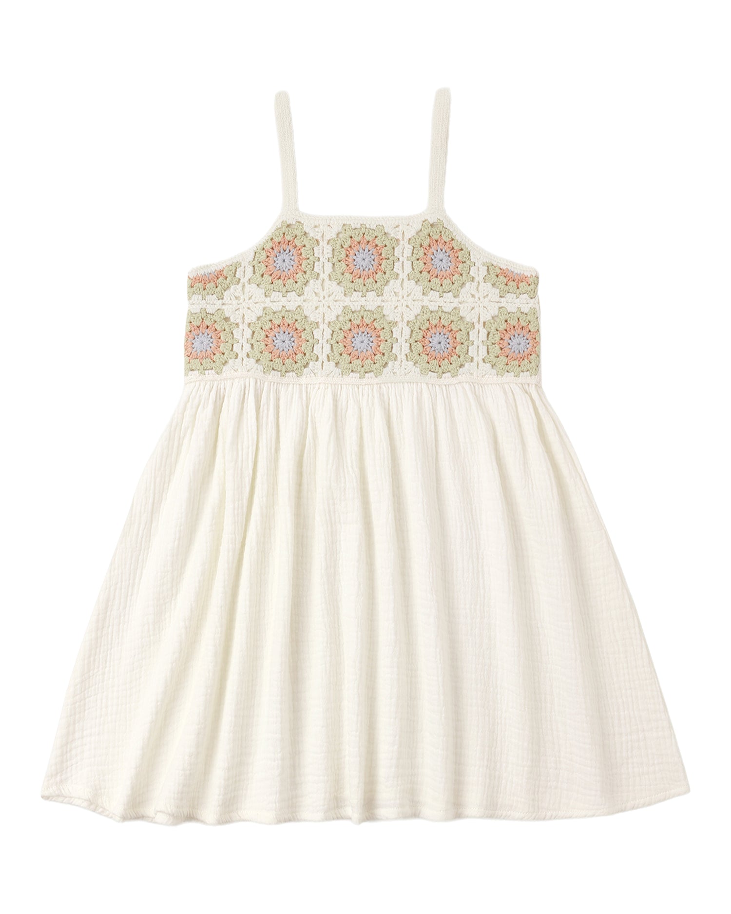 Crochet Sundress Citron Daisy Check