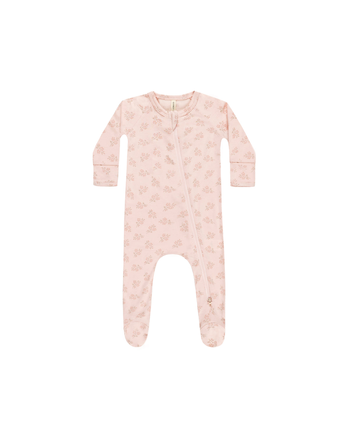 Modal Zip Longsleeve Sleeper Footie - Pink Blossom