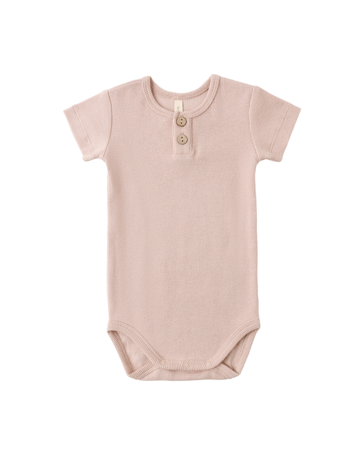 Ribbed Henley Bodysuit Blush
