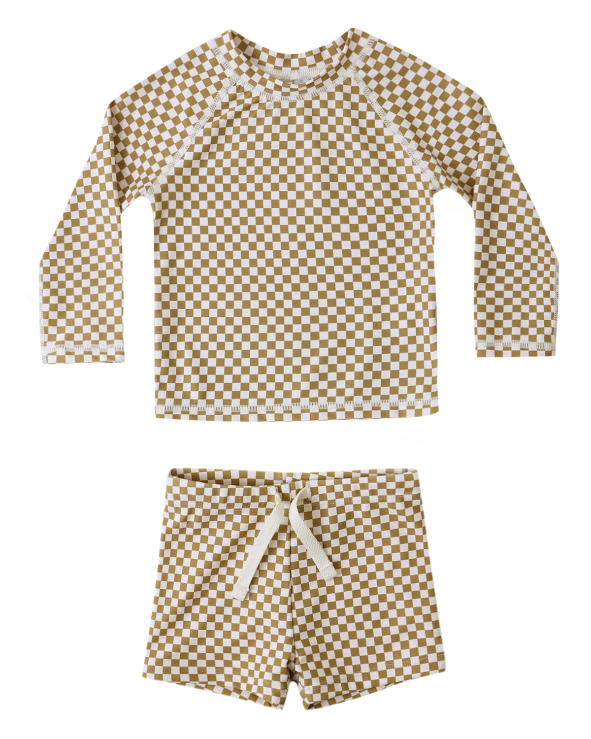 Rashguard Swim Set - Ocre Check
