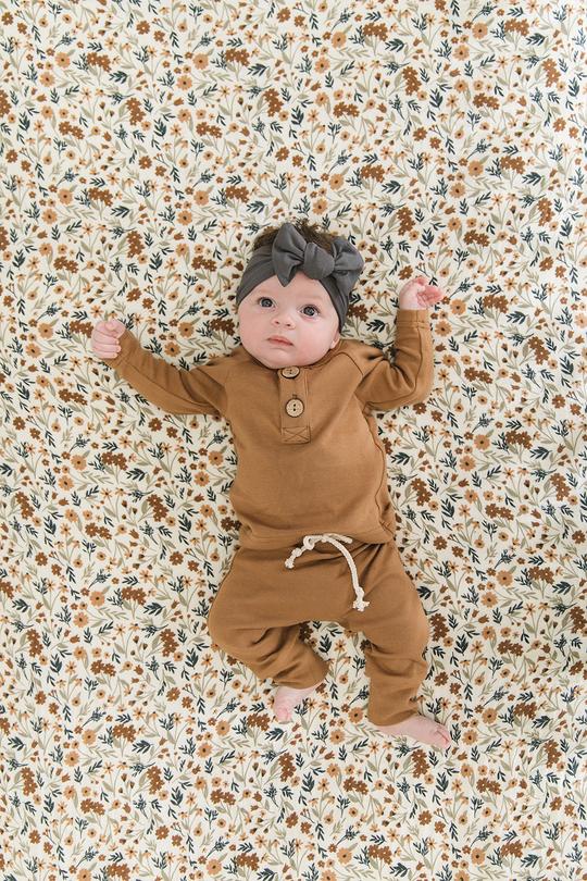 Mebie Baby Fitted Crib Sheet - Harvest Floral