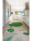 Lorena Canals Monstera Leaf Washable Rug - Green (Special Order Item)