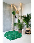 Lorena Canals Monstera Leaf Washable Rug - Green (Special Order Item)