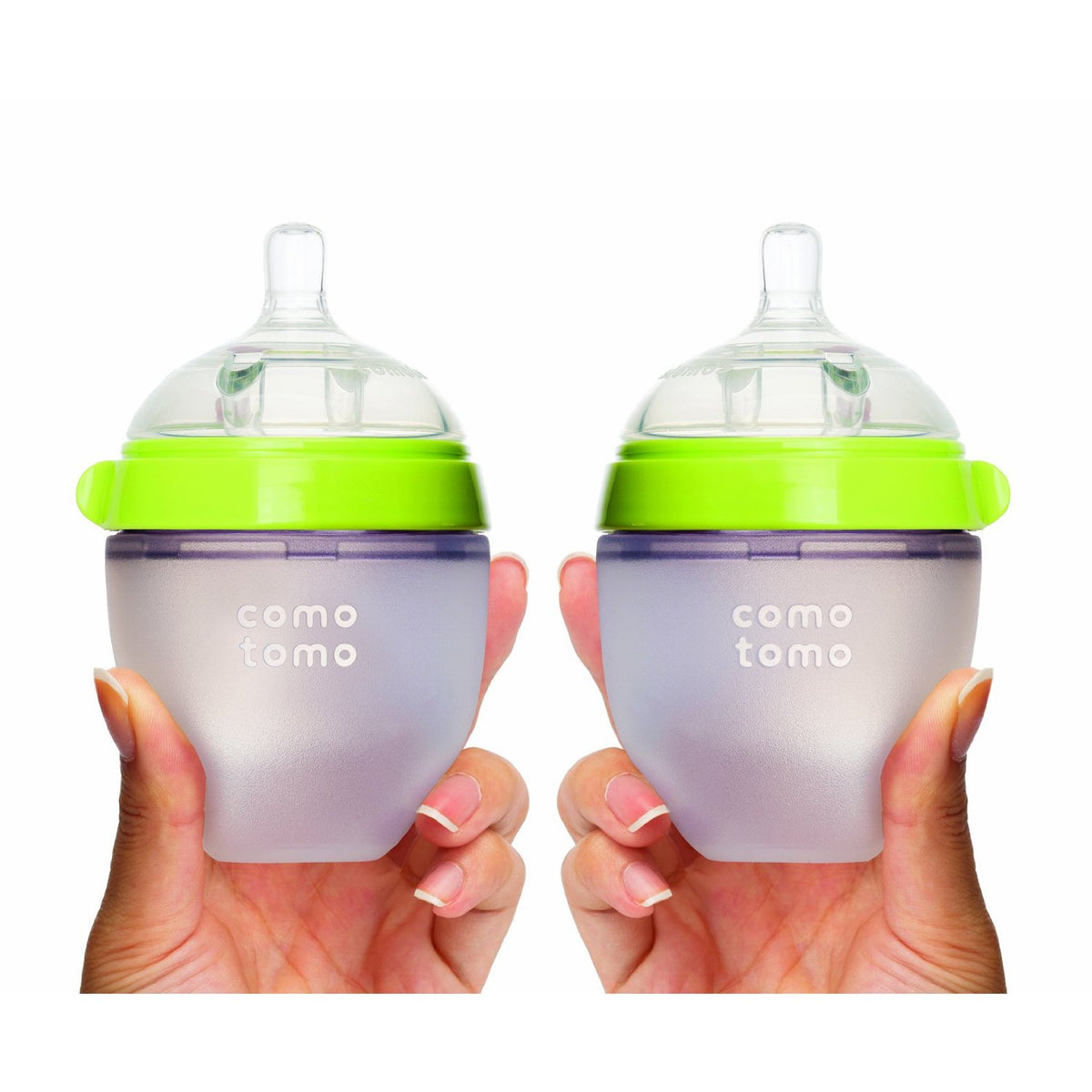 ComoTomo Baby Bottle, Double - 5oz Green