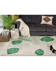 Lorena Canals Tropical Green Washable Rug (Special Order Item)