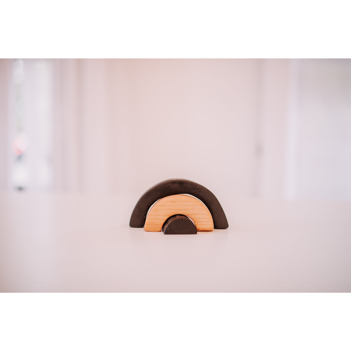 Black Wooden Rainbow Stacker