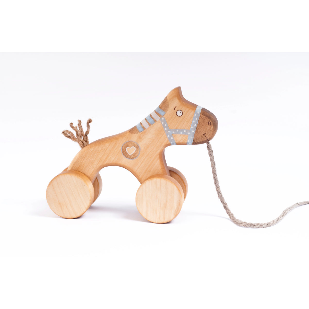 Pull Toy Blue Horse