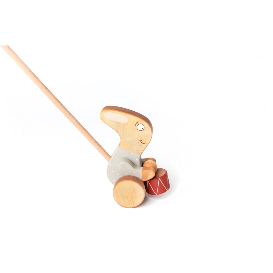 Push Toy Rabbit with a Drum