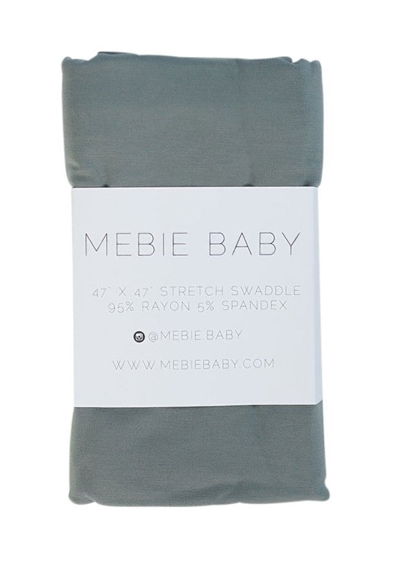 Mebie Baby Stretch Swaddle - Dusty Blue