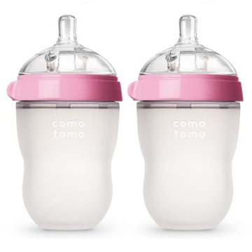 ComoTomo Baby Bottle, Double - 8oz Pink