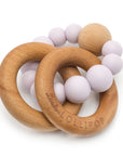 Bubble Silicone and Wood Teething Ring