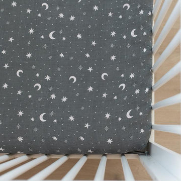 Mebie Baby Fitted Crib Sheet - Night Sky