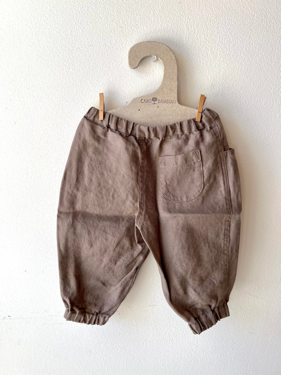 Baby Linen Pants Jules - Mocha