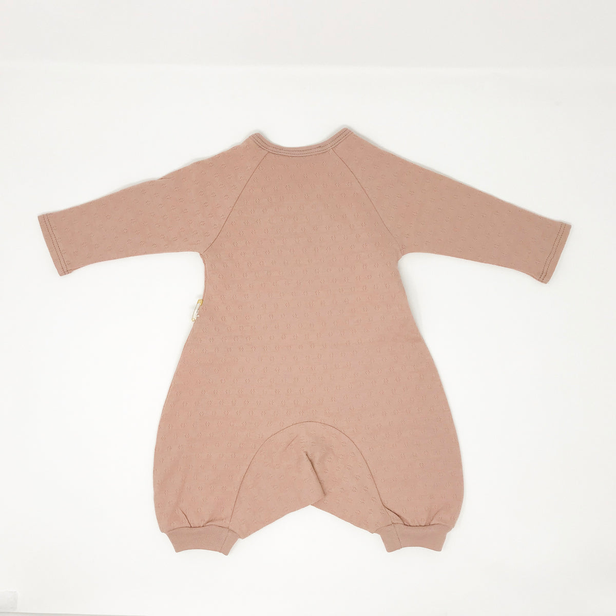Pointelle Kimono Wrap Romper long Sleeve - Dusk (Rose)