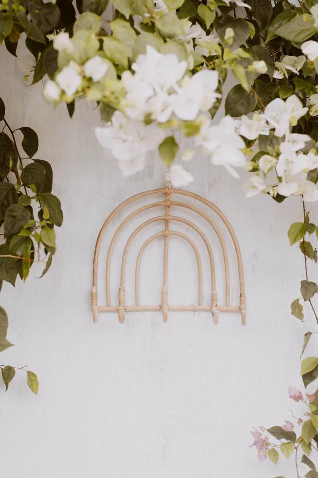 Rainbow Rattan Wall Hook