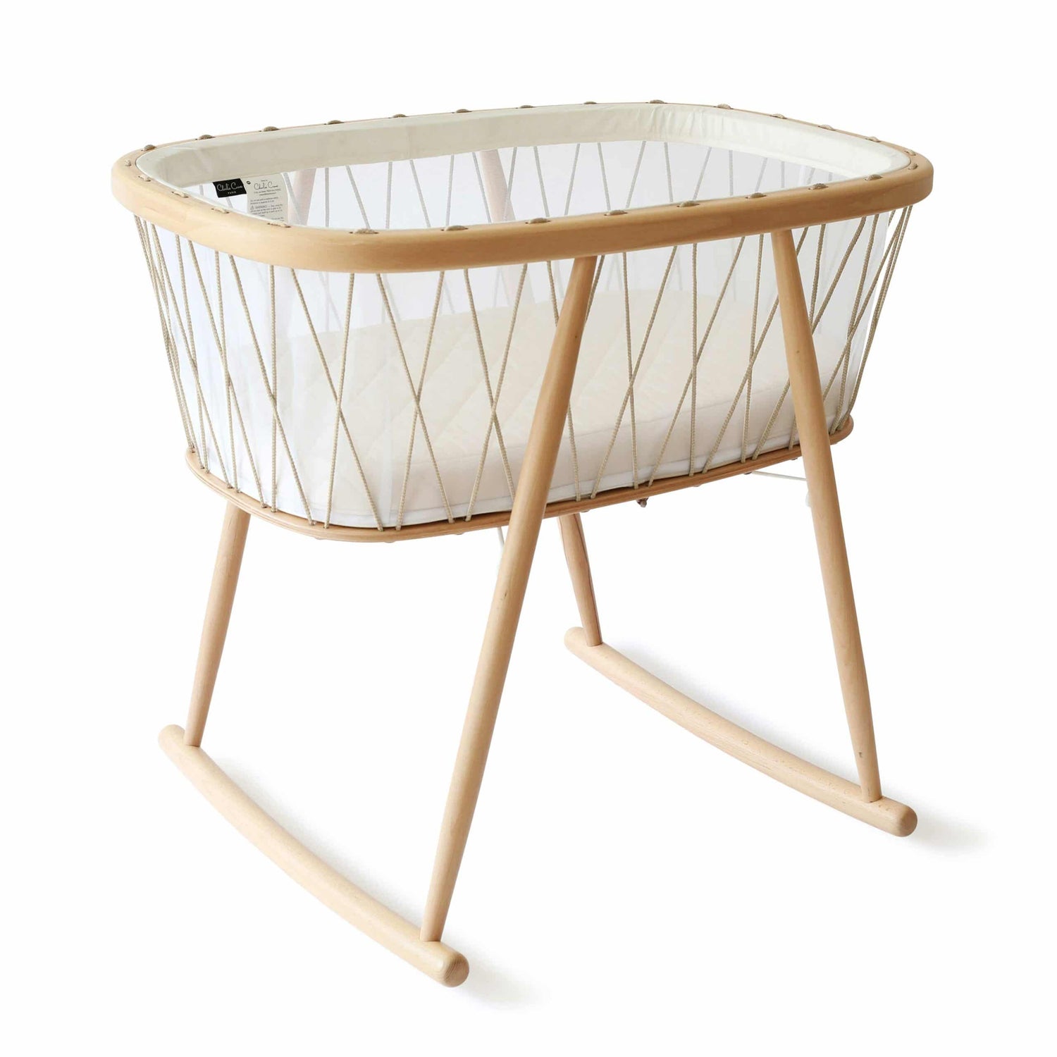 KUMI Bassinet Mesh / Desert with Coco Organic Mattress (SPECIAL ORDER ITEM)