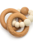 Bubble Silicone and Wood Teething Ring