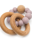 Bubble Silicone and Wood Teething Ring