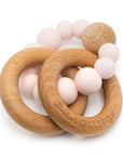 Bubble Silicone and Wood Teething Ring