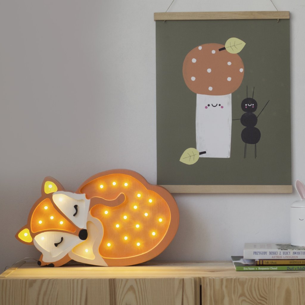 Little Lights Baby Fox Lamp - Orange