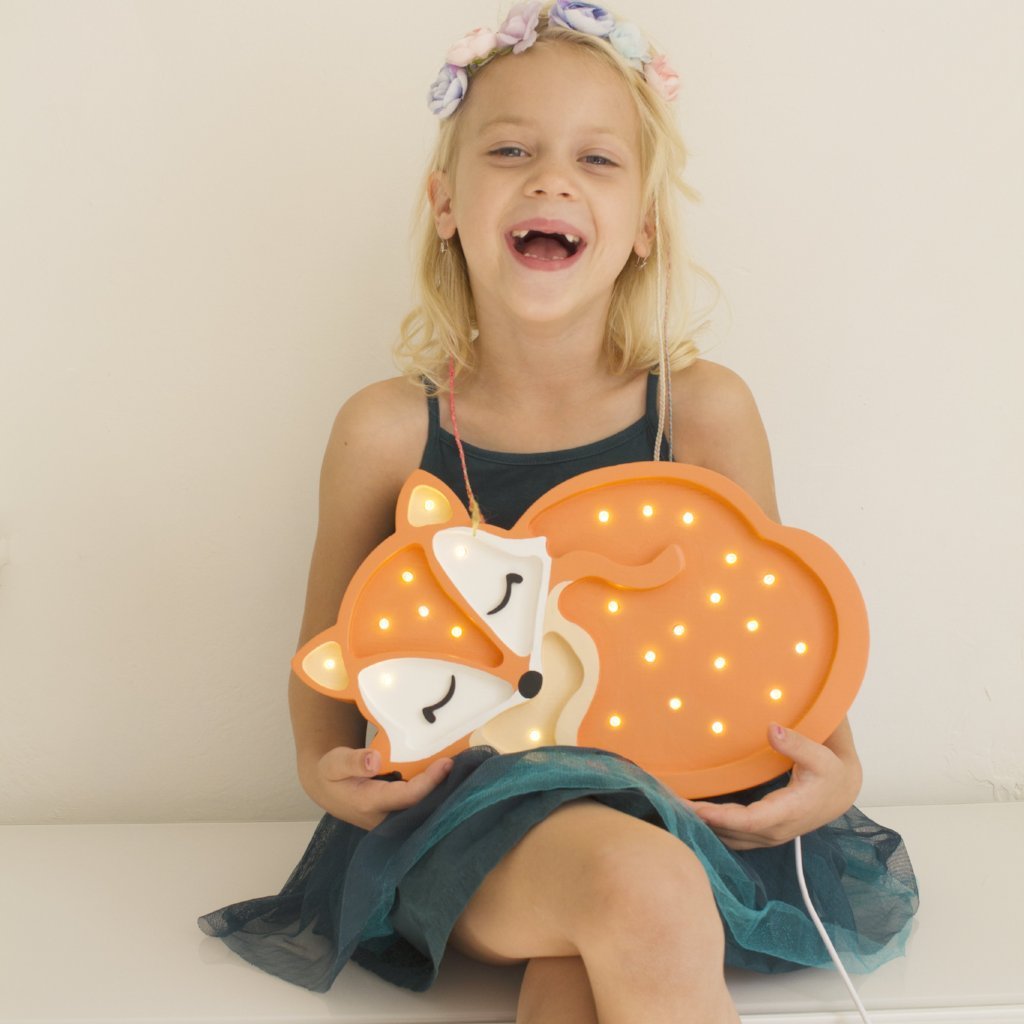 Little Lights Baby Fox Lamp - Orange