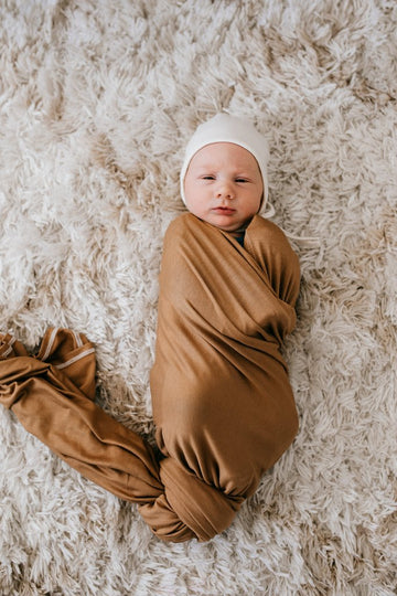 Mebie Baby Stretch Swaddle - Mustard