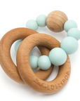 Bubble Silicone and Wood Teething Ring