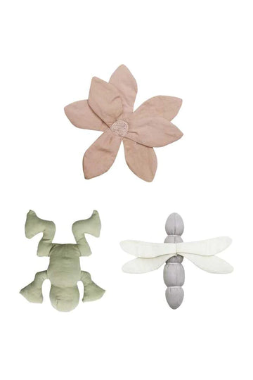 SET OF 3 CRINKLE AND RATTLE BABY TOYS LILY POND