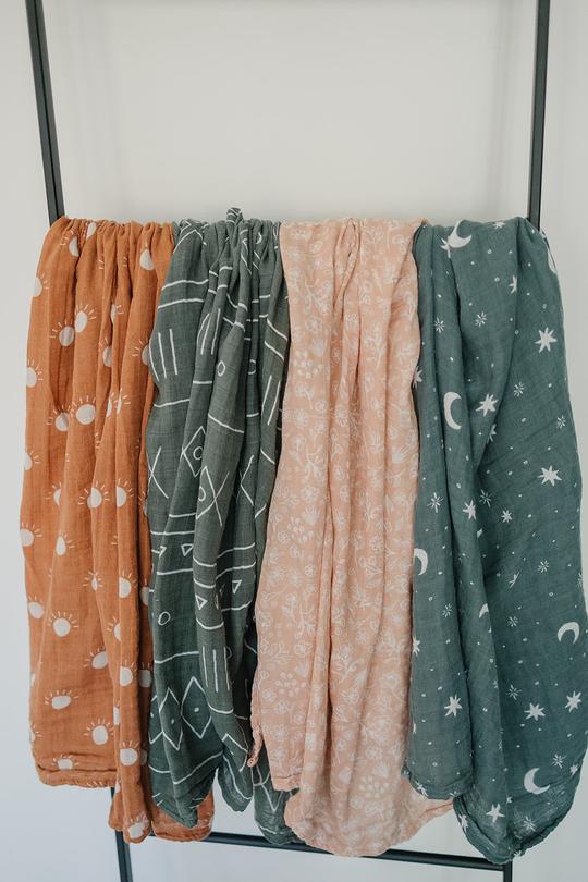 Mebie Baby Muslin Swaddle Blanket - Alpine