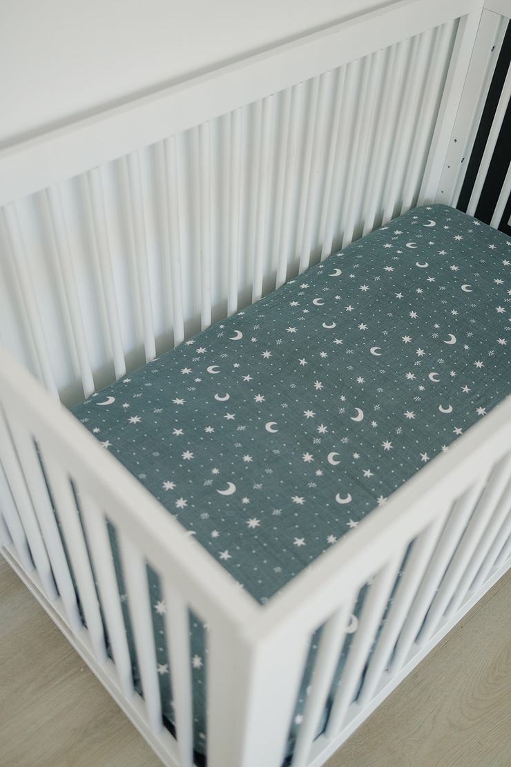 Mebie Baby Fitted Crib Sheet - Night Sky