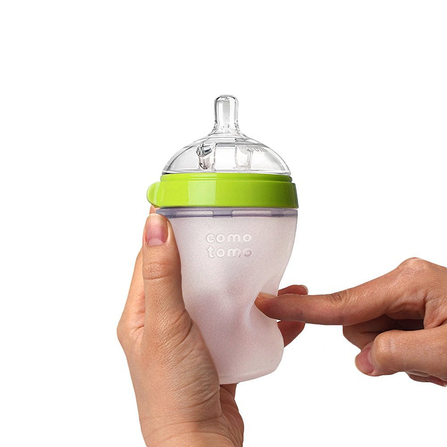 ComoTomo Baby Bottle, Double - 5oz Green