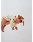 Cream Puppy Organic Muslin Body & Bonnet Set for Newborn Baby