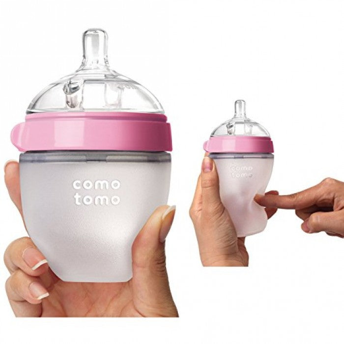 ComoTomo Baby Bottle, Double - 5oz Pink
