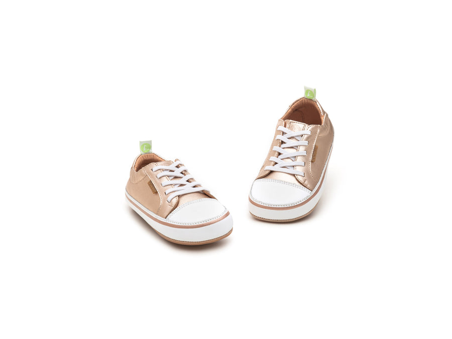 Baby Sneakers Funky - Metalic Salmon / White