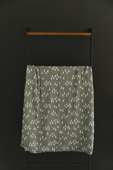 Mebie Baby Muslin Swaddle Blanket - Pines