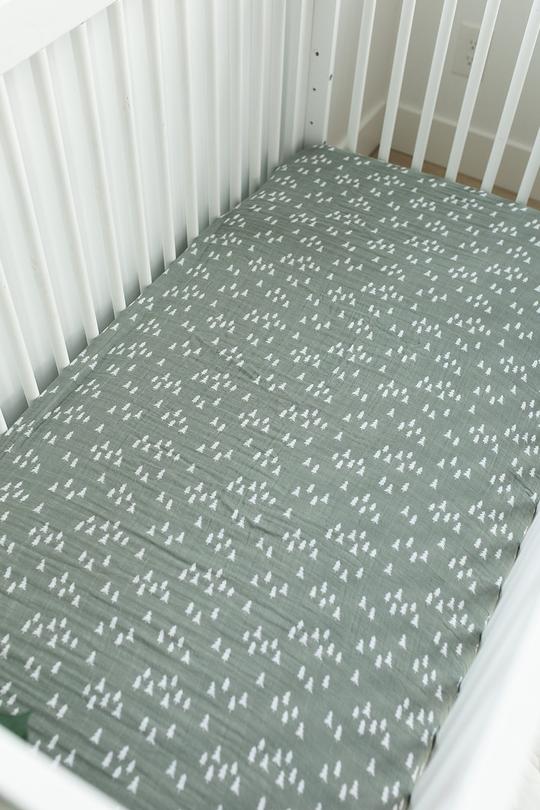 Mebie Baby Fitted Crib Sheets - Pines