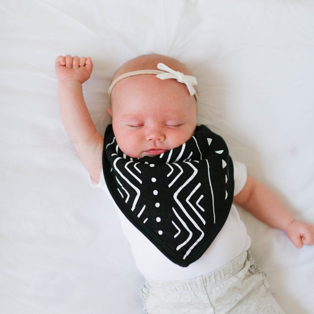 Loulou Lollipop Bandana Bib Set - Mudcloth