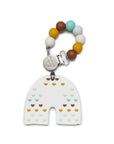 Loulou Lollipop Neutral Rainbow Silicone Teether Set