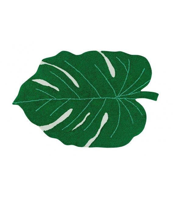 Lorena Canals Monstera Leaf Washable Rug - Green (Special Order Item)