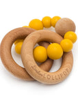 Bubble Silicone and Wood Teething Ring